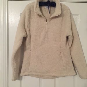 NWOT Ivory Sherpa Plush Pullover-Never Worn